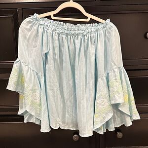 Miami Light Blue Off-Shoulder Top